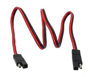12awg Sae Cable de extensión para doble panel solar macho Línea de conexión de 100 cm Cable de cobre rojo y negro para automóvil al aire libre para sistema de batería Transferencia de energía