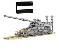 12che 3846 Piezas DIY Dora Cannon Baustein Modelo de Guerra Mundial Modelo Tanque ferrocarril Bausteine para Adultos, niños