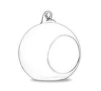 (12CM) Hanging Glass Terrarium Globe Tealight Candle Holder Home Succulents Vase Hanger