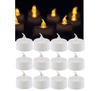 12er Luces de Velas LED Sin Cables a Pilas, Velas de Luz de Electri