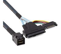 12G Internal Mini SAS SFF-8643 to U.2 SFF-8639 NVMe SSD Cable with 15 pin Male SATA Power Connector, PCIe 4.0, 85 Ohm, 3.3ft/1m