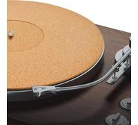 12in Record Player Pad Soft Cork Anti-Static Vinyl Mat Turntable Non-Slip Mat Diameter 295mm Gramophone Audio Controller Phonograph Accessories (Cóncavo Plano)