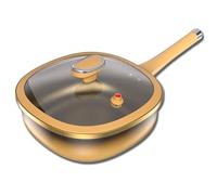 12in Titanium Alloy Non-Stick Pot with Lid,30 cm Titanium Alloy Nonstick Pot,Titanium Pans for Cooking,with Ergonomic Stay-Cool Handles,for Cooking,Frying or Baking (A)