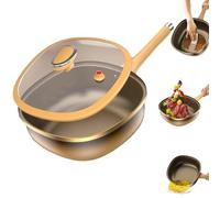 12in Titanium Alloy Non-stick Pot with Lid, Multi-functional Large Capacity, Titanium Non-Stick Cookware, Works Flawlessly on Induction, Gas, Electric (Pot + Lid)