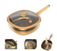 12in Titanium Alloy Non-Stick Pot with Lid,Multi-Purpose Deep Saute Pan with Steamer Basket,Nonstick Frying Pan Cookware Sets, Works Flawlessly On Induction, Gas, Electric (Pot + Lid)