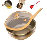 12in Titanium Alloy Non-Stick Pot with Lid, Multi-Purpose Deep Saute Pan with Steamer Basket, Nonstick Frying Pan Cookware Sets, Works Flawlessly on Induction, Gas, Electric (Pot+Lid)