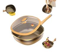 12in Titanium Alloy Non-Stick Pot with Lid, Multi-Purpose Non-Stick Frying Pan, Titanium Non-Stick Cookware, Ergonomic Stay-Cool Handles, for Cooking, Frying, Baking (Regular)