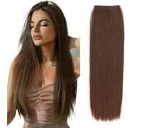 12Inch Synthetic 2 Clips In Straight Hair Extensions Invisible(Color 4)
