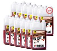 IPONE - Aceite para Motor 2 Tiempos Self Oil - Aroma Fresa - Bidón dosificador 1 Litro - Semisintético - Gama Essential - Para todo tipo de motores 2 tiempos - Protección del motor