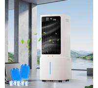 12L Aire Acondicionado Portátil, 3 Velocidades, Enfriador de Aire con Mando a Distancia, Temporizador 1-12h, Depósito Extraíble, Climatizador Portátil Silencioso para Dormitorio y Cocina