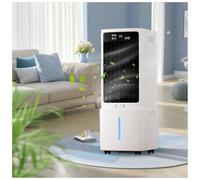 12l Enfriador De Aire PortáTil 3 En 1, 3 Velocidades, Ventilador MóVil con Temporizador De 12 H, Distancia De Flujo De Aire De 10 M, para Dormitorio, Garaje Y Uso En Exteriores
