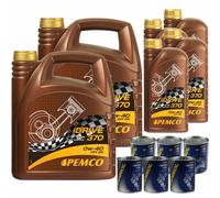 12L pemco idrive 370 0W-40 aceite motor Api Sn Acea A3/B4 Incl. Flusch Doctor