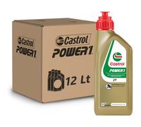 12LT ACEITE MEZCLA MOTOR MOTO SCOOTER CASTROL POWER 1 2T LIMPIA QUEMA FÓRMULA