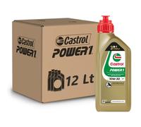 12Lt Aceite Motor Castrol Power 1 10w30 Manillar Sintético Jaso MA2 / Api Sl