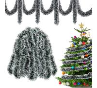 12M Guirnalda Navidad,Guirnalda Navidad Verde,Guirnaldas de Navidiad,Christmas Garland, para Decoración para Árbol,Ventanas, Exterior e Interiores Bodas, Fiesta.