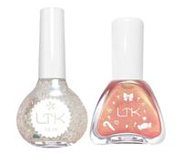 12ml 2botellas HolográFico Brillante Esmalte Esmalte De UñAs Con Brillo Uniforme Sin LáMpara Uv UñAs Glitter Normal Purpurina Rosa Glitter Para Principiante Diy En Casa Y Profesionales