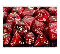 12mm d6 Dice Block: Vortex Burgundy with Gold (Importación USA)