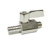 12mm Hose Barb OD To 3/8" BSP Male Thread 304 Stainless Steel Ball Valve Pipe Connector Shutoff Valve With Handle