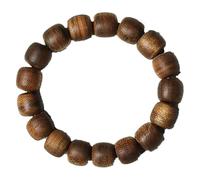 12mm,Lllunimon Pulseras de madera de agar natural de Vietnam, pulsera de cuentas de barril de madera de agar de material antiguo de Nha Trang, pulsera de madera para hombres de mujer