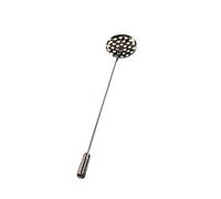 12mm Mesh Flower Base Lapel Stick Pin Brooch Pins Silver Tone 20pcs Set for