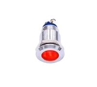 12mm Metal LED Indicator Light Red Green Blue 12V 24V 220V Chrome Signal Screw Terminal For Car 1Pcs(8,12-24V)