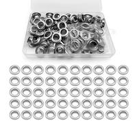 12mm Ojales Metalicos, 100 Sets Ojales Para Lonas de Metal para Lonas Cortinas Toldos Zapatos Bolsas