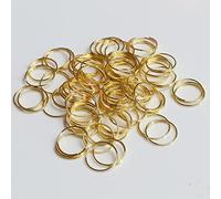 12mm plateado/oro/bronce anillos de metal octágono cuentas componentes de conectores de lámpara para guirnaldas anillos de acero de metal, plata, 500 piezas