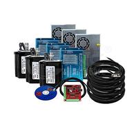 12N Set 3 Kit CNC Nema34 Motor con circuito cerrado 86HSE 6A Hybrid Nema 34 HBS86H+400W DC Fuente de alimentación + 4 ejes MACH3 tarjeta controladora USB + RS232