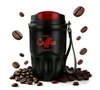 12OZ Coffee Vacuum Flask, Insulated Coffee Cup with 316 Stainless Steel Liner and Smart Temperature Display, Portable Travel Mug for Home Office Travel (Black,Standard)