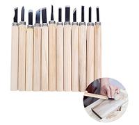 12PC Madera Para Tallar,Formones Para Madera,Resistentes A Cortes Herramientas De Tallado,Juego De Herramientas De Tallado De Maderas,Cuchillos Para Tallar,Para Niños,Adulto,Principiantes,Kiuiom
