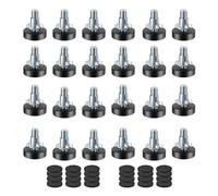 12pcs 1/4inch Adjustable Leveling Feet Easy Installation Furniture Adjustment Upgrades For Tables Cabinets Sofas Furniture Leveling With T Nut