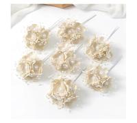 12Pcs 12cm Artificial Chiffon Flower Rose Bouquet For Home Room Decor DIY Scrapbooking Garland Wreath Wedding Decoration(Color 6)