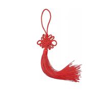 12pcs 8.5 Inch Handmade Silky Floss Chinese Tassel with Satin Silk Made Chinese Knots for Door and Car Handing Decoration