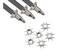 12Pcs 8 Paw Judo Punta Roma Tiro con Arco Judo Broadheads 25 Grano Caza Pequeño Juego Puntas de Flecha Punto de Pata para OD 6.2Mm Flecha Eje Caza Tiro Objetivo