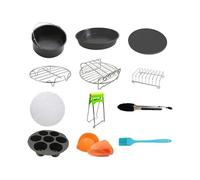 12pcs Air Fryer Accessories Set,8in Multifunctional Air Fryer Accessories Air Fryer Accessories Kit Compatible for 5.2QT-6.3QT Air Fryers