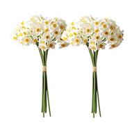 12Pcs Artificial Daffodils Flowers Faux Silk Flower Daffodils Plants Spring DIY Flower Bouquet for Party Home Decorationdaffodils Ornaments