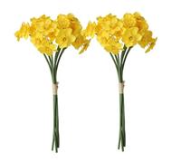 12Pcs Artificial Daffodils Flowers Faux Silk Flower Daffodils Plants Spring DIY Flower Bouquet for Party Home Decorationdaffodils Ornaments