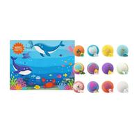 12Pcs Bath Bombs with Surprise Inside, Handmade Bath Bombs with Sea Animal Toy, Child-Safe Natural Organic Bubble Baths & Fizzy Toy to Moisturize Dry Skin, Great Presents for Kids Birthdays, Christmas