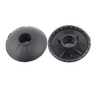 12PCS Black Trekking Pole Basket, Hiking Stick Accessory, Ski Pole Mud Basket Replacement with Large Area, Lightweight PP Material for Outdoor Activities and Snow Terrain