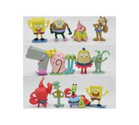 12PCS Bob Esponja Pantano Cuadrado Patricio Estrella Figura Niños Juguete