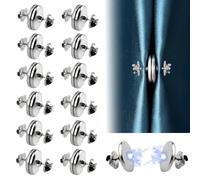 12pcs Botones Magnéticos para Cortina, Imanes De Cortina, Imanes De Cortina, Sujetadores Magnéticos De Cortina, Imanes De Cortina, Sujetadores Magnéticos De Cortina,Dormitorio,Cocina,Oficina.