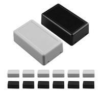 12pcs Caja de Proyecto de Instrumento Electrónico Caja de Plástico Abs Con Tapa Caja De La Caja De Conexiones Negro Proyecto Eléctrico Plástico Impermeable Caja de Proyecto Electrónico