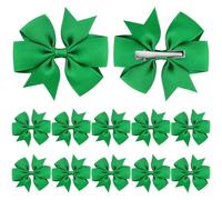 12Pcs Clips De Pelo De Mariposa Verde, Decoraciones De Mariposas, Clips De Pelo De Mariposa Lindos, Accesorios Para El Cabello De Los Niños, Accesorios Para El Cabello De La Escuela De Las Niñas