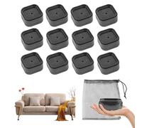 12Pcs Elevadores de Cama,Elevador de Muebles Ajustable, Elevadores de sillas Resistentes para Patas de Mesa Sofá Armarios Cuadradas y Redondas de 1,95 pulgadas de Ancho,muebles de pies de elevación