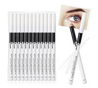 12PCS Erinde Delineador de ojos Blanco Soft Highlighter Eye Liner Pencil, Lying Eye Brightener Stick, Eyeshadow Pencil Impermeable Hipoalergénico, White Lapiz de ojos Lápices de maquillaje