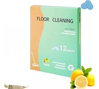 12pcs Floor Cleaner Tablets Hard Floor Cleaner Tablets, High Shine & Deep Clean, Suitable for Tile, Vinyl, Hardwood, Fresh Lemon Scent
