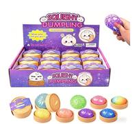 12PCS Glitter Dumpling Squishy, Dumpling Squishy Glitter, Mini Real Bun Mystery Dumplings Stress Relief Set Pack Box, Sensory Stress Ball Anxiety Relief Squeeze Toys, Hand Relax (Classic)