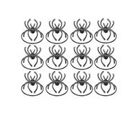 12Pcs Halloween Spider Napkin Rings Metal Spider Shaped Napkin Buckles
