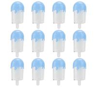 12Pcs Ice Cream Shape Candy Box DIY Plastic Ice Pop Maker Candy Case Container for Wedding Party Supplies Kids Adult Teens (Foreigner)