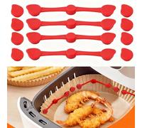 12Pcs Imanes Air Fryer para Papel Freidora de Are Iman Airfryer Sujetar Silicone Magnetic Clasp Imán Buckle Magnet Parchment Paper Hebillas Magnéticas para Sujetar Papel Pergamino de Freidora de Aire